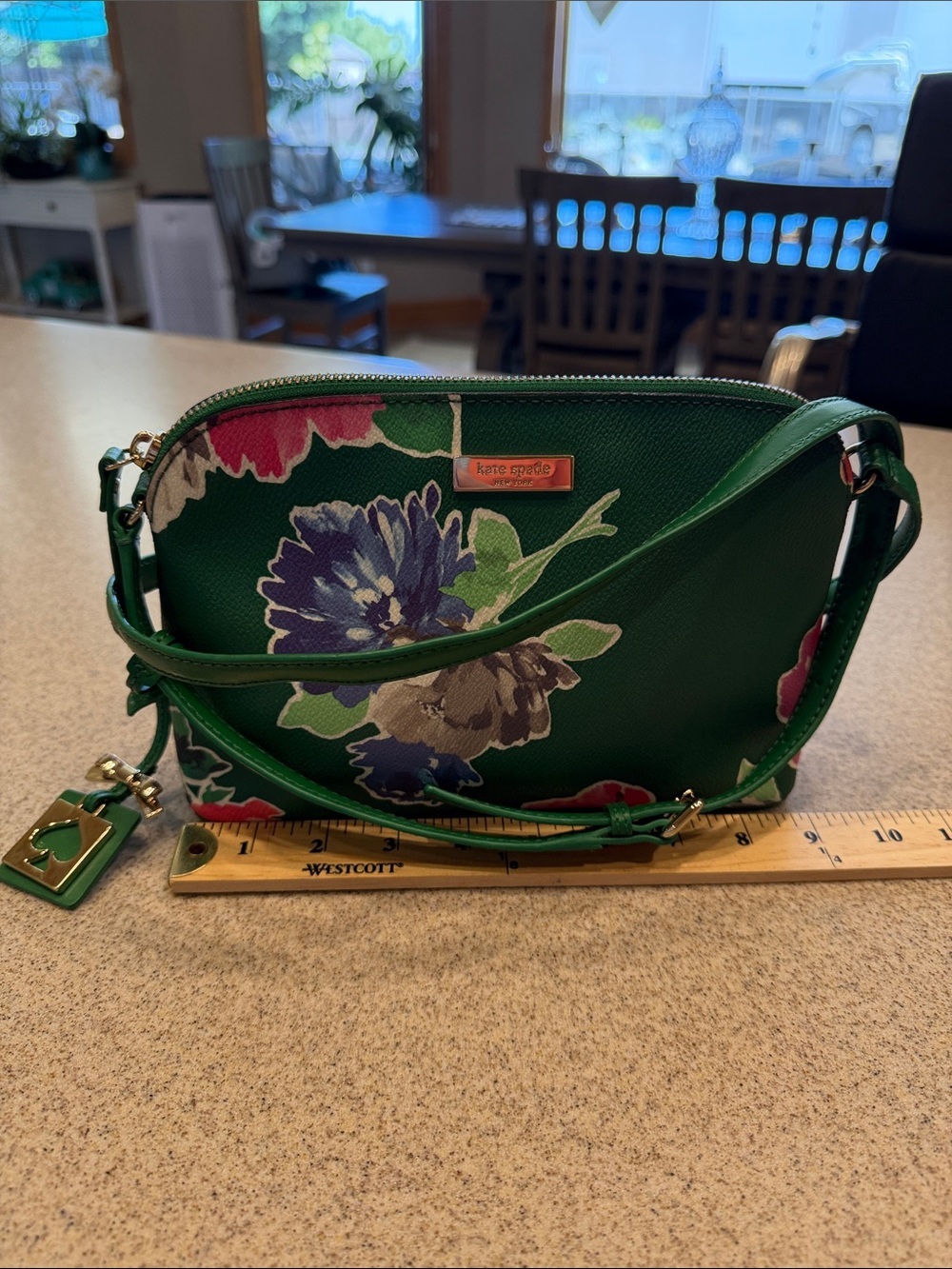 Kate Spade Green Floral Crossbody Bag